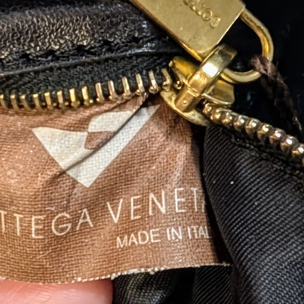 Botegga Veneta Dark Grey Wool And Black Leather Satchel